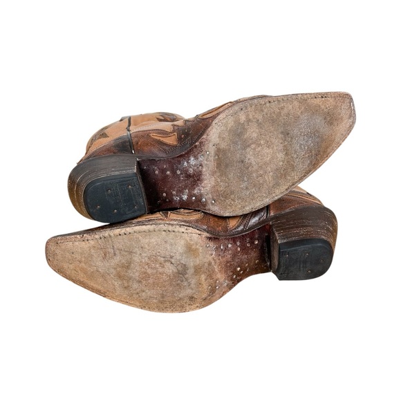 Corral Brown Leather Embroidered Bird Western Cowboy Boots - Picture 6 of 8